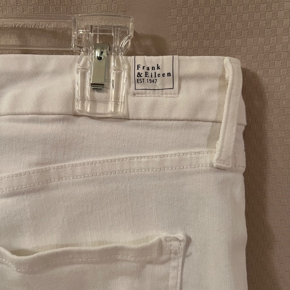 Frank & Eileen Sligo Skinny Jeans White Raw Hem Size 32 - Picture 4 of 16